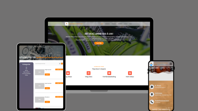 A retail website utstyrbasen.no creation For Thomas