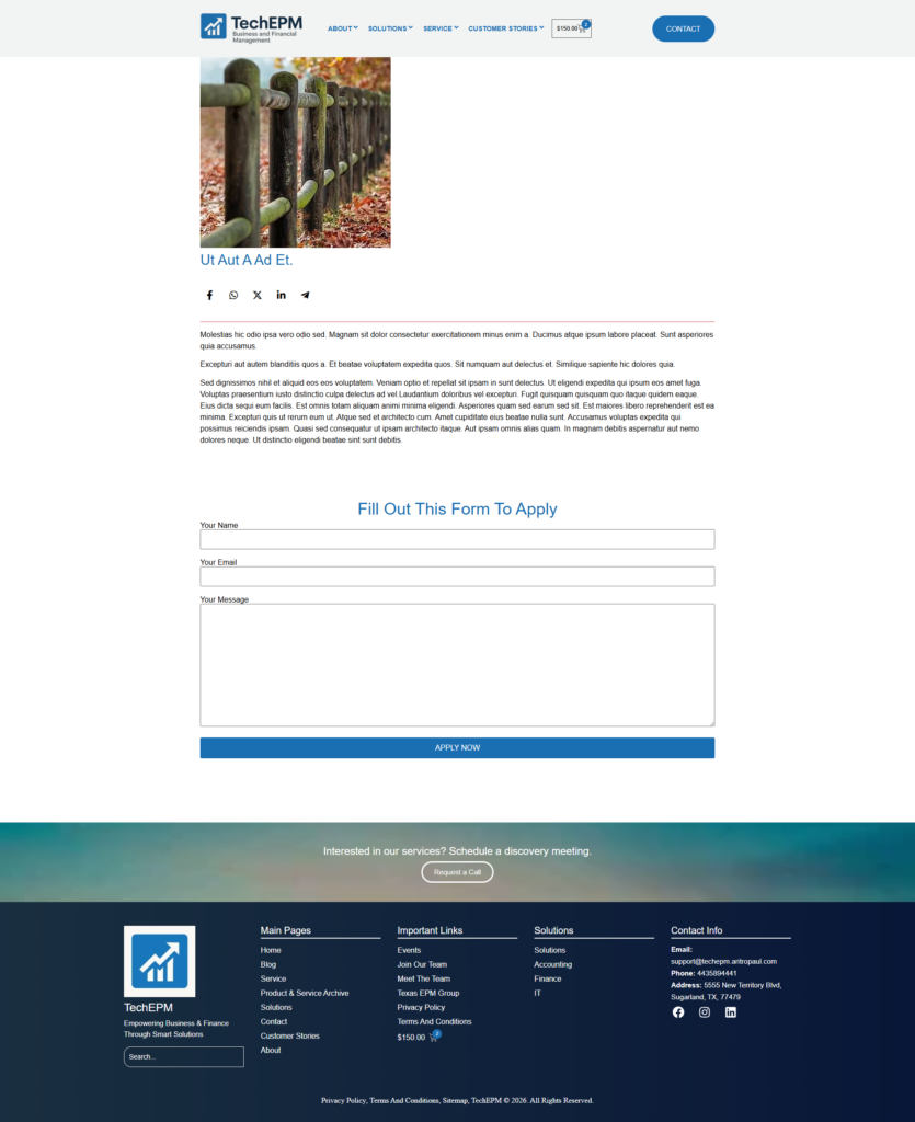 Jobs Page of the site techepm.aritropaul.com