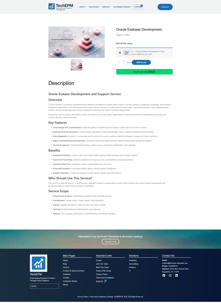 Single Service Page